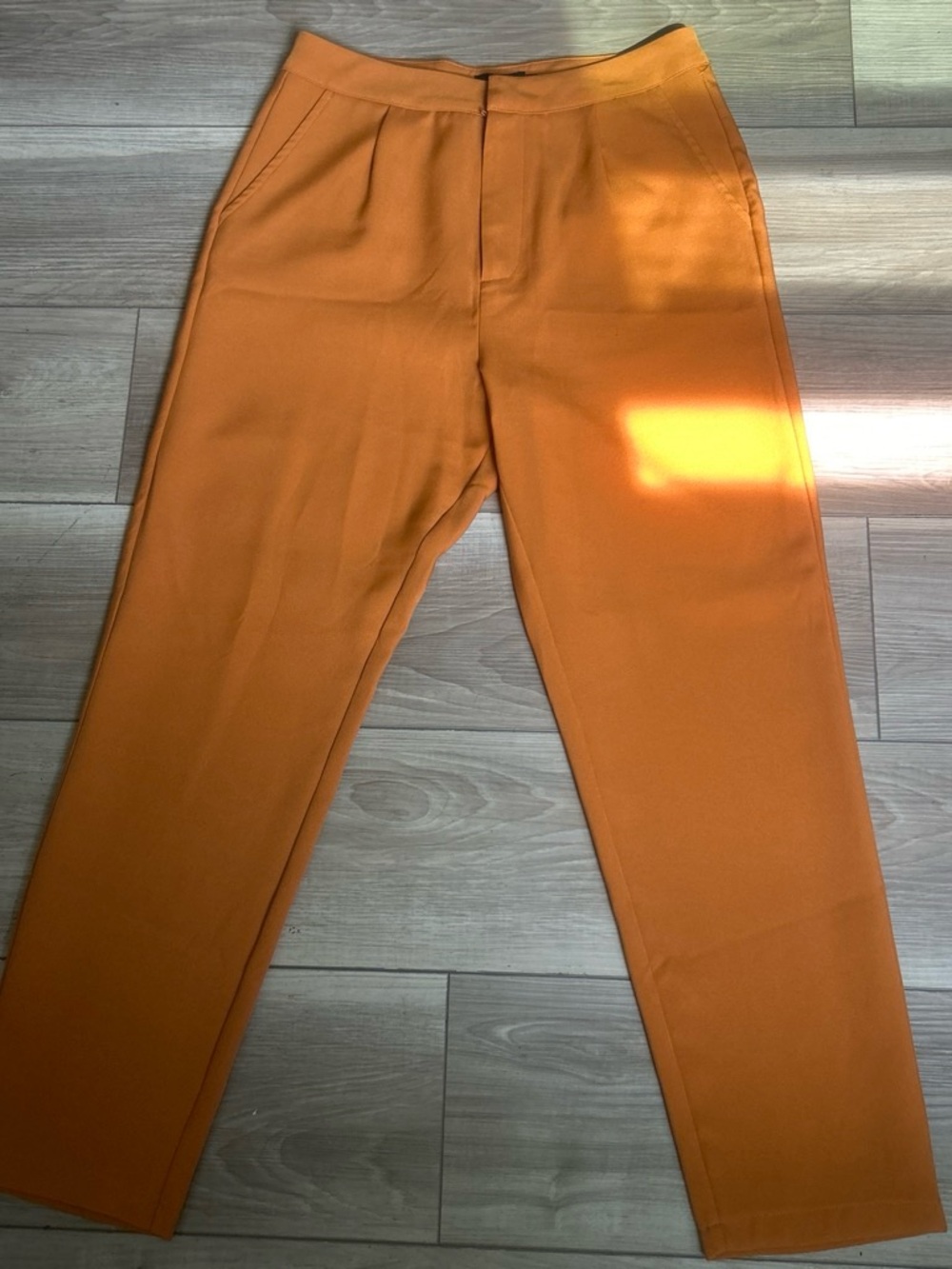 PrettyLittleThing Orange Tailored Tapered Chinos